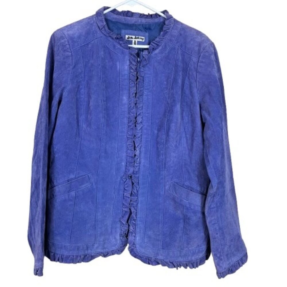 VTG 90’s/Y2K Yvonne Marie Genuine Suede Leather Lux Jacket Purple Size 10